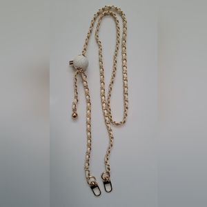 White Ball Chain for bags or wallet 45 inches long-NWOT